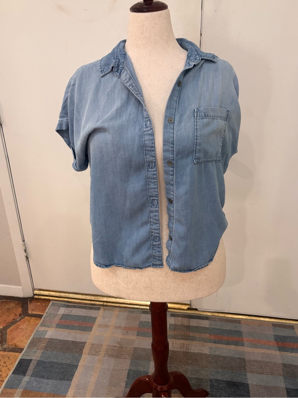 cloth & stone Light Blue Button-Down Shirt - Picture 5 of 6